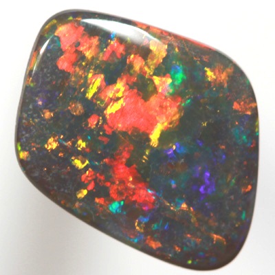 SOLID BLACK OPAL Gem fire, neon golden colours SEE VIDEO